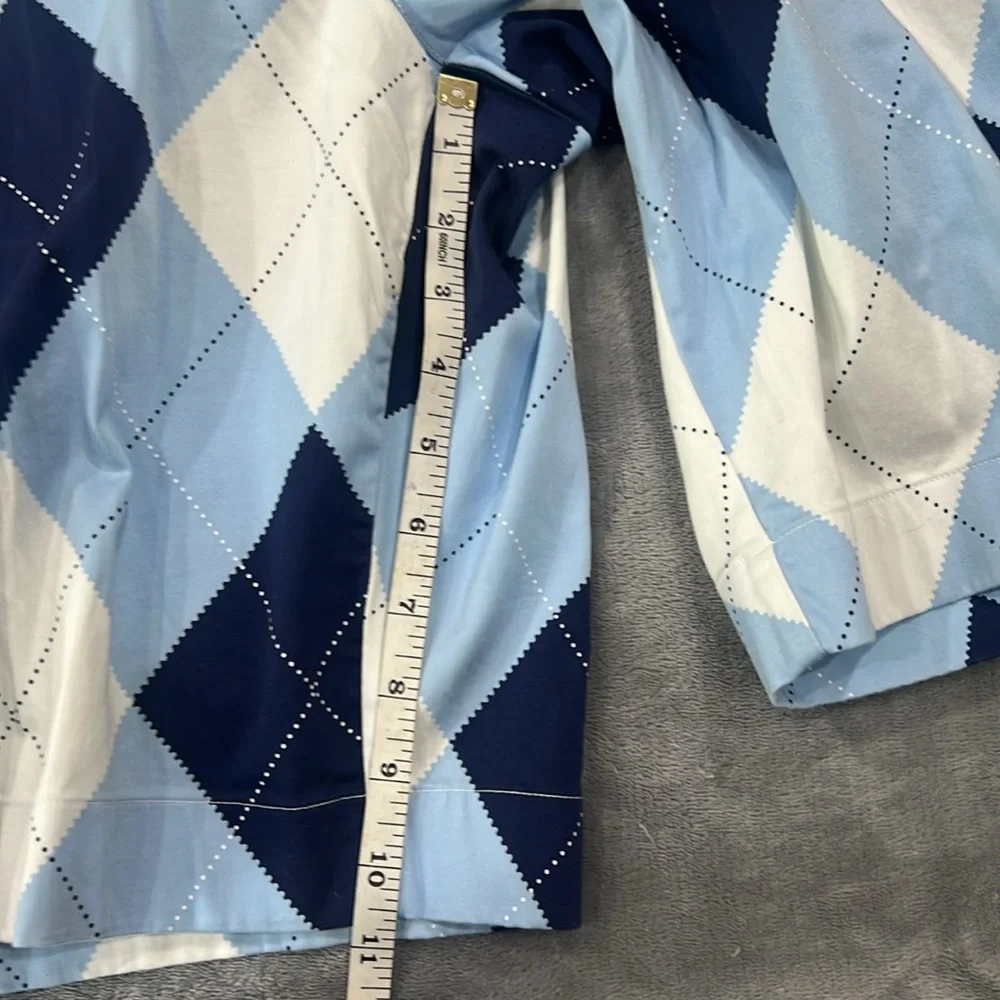 LoudMouth Golf Shorts, Argyle Blue and White Plaid Mens Size 34 - Picture 7 of 8